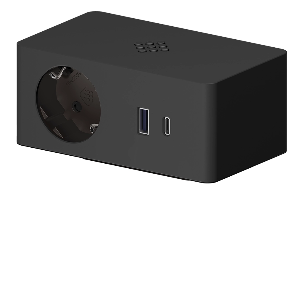 VersaQ | Multipresa con 1 presa Schuko, 1 USB tipo A, 1 USB tipo C e Caricatore WirelessNero Nessuno
