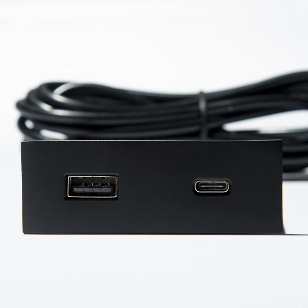 VersaPick | Multipresa da incasso rettangolare in zama con USB tipo A, USB tipo C e spina muroNero