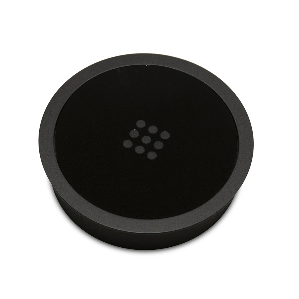 VersaCharger | Caricatore Wireless da incasso 10W e cavo di alimentazione 2 m con spina a muro EUDisco Nero Lucido,Ghiera Nero Opaco