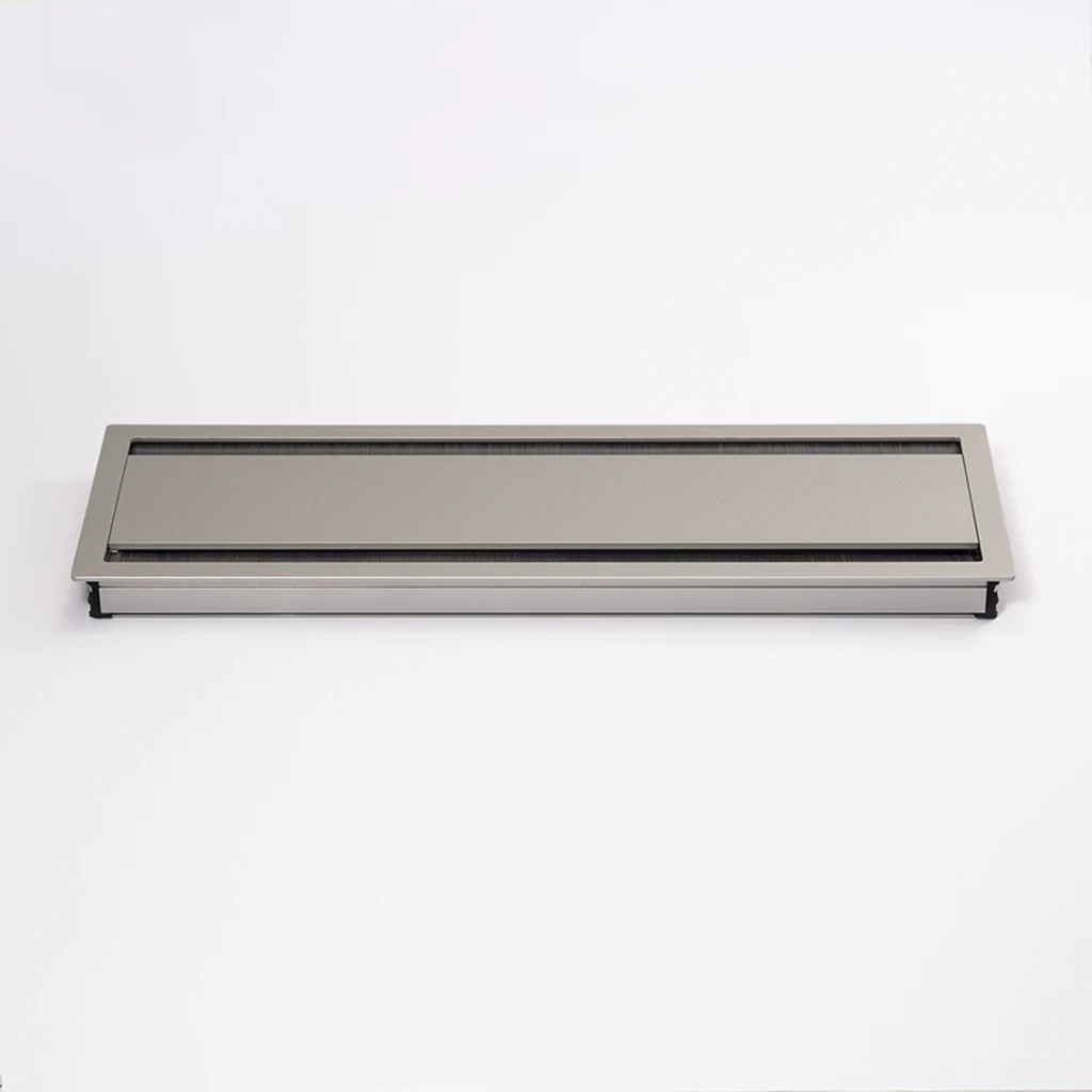 Exit Dual 2.0 | Rectangular desk cable management system with tilting opening – H 20 mm, L 316 mm, W 148 mmPainted aluminum