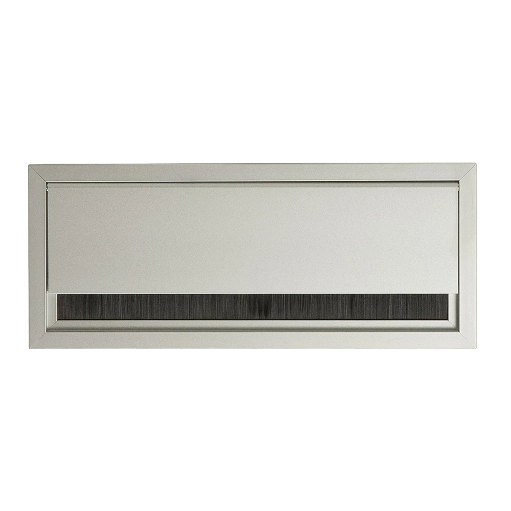 Exit Edge – Passe-câbles rectangulaire en aluminium pour bureaux H 13 x L 100 x l 240 mmAluminium peint