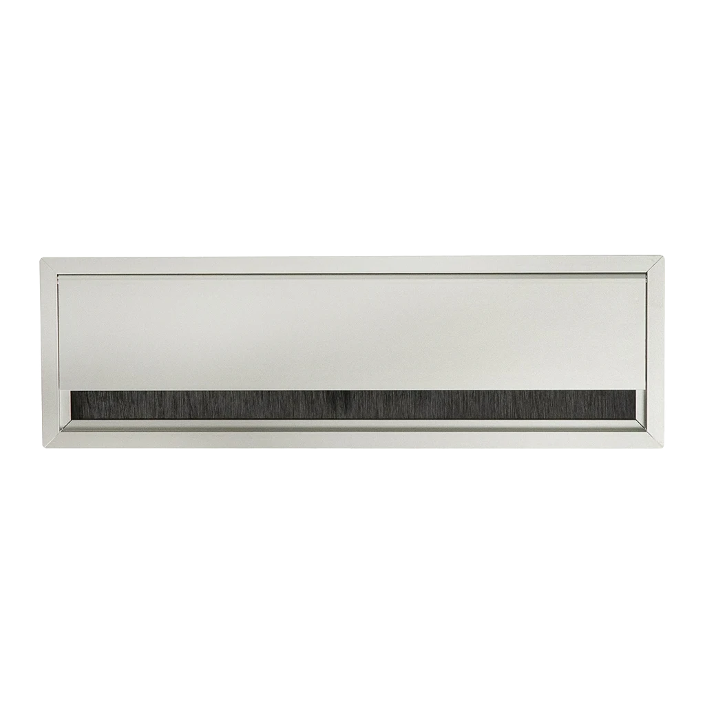 Exit Edge | Passe-câbles rectangulaire pour bureau en aluminium H 13 L 100 l 320 mmAluminium peint