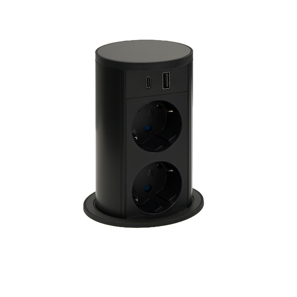 versalift-tondo-2-prese-schuko-usb-tipo-a-usb-tipo-c-corpo-nero-finitura-peltro.png