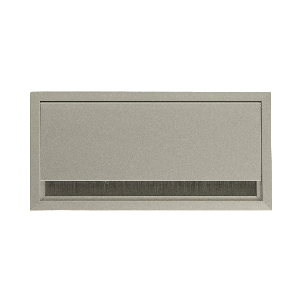 Exit Edge | Rechteckiges Aluminium-Tischkabelmanagement-System - H 25 mm, L 120 mm, W 240mm