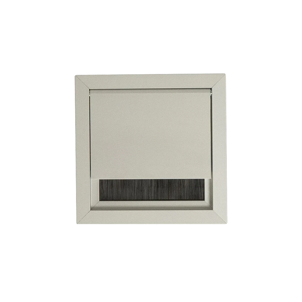 Exit Edge | Pasacables cuadrado de aluminio para escritorios H 13 L 100 l 100 mmAluminio pintado