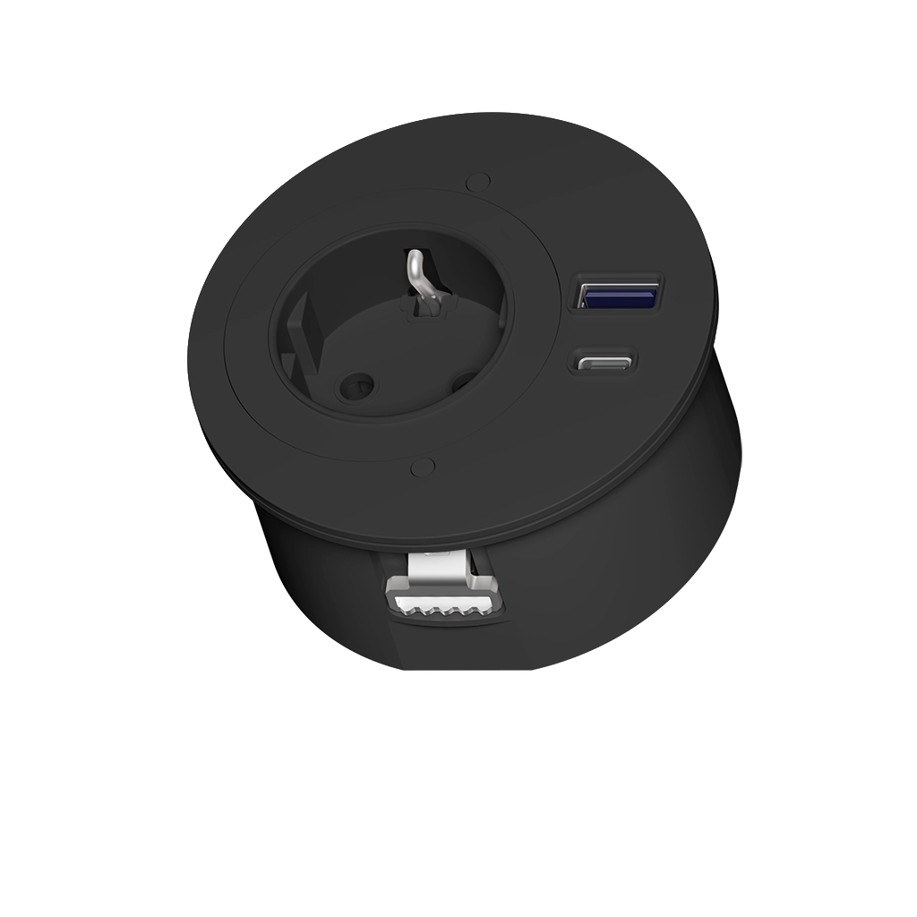 VersaSpot | Multipresa da incasso con 1 presa Schuko, 1 USB tipo A, 1 USB tipo Cnero Nessuna