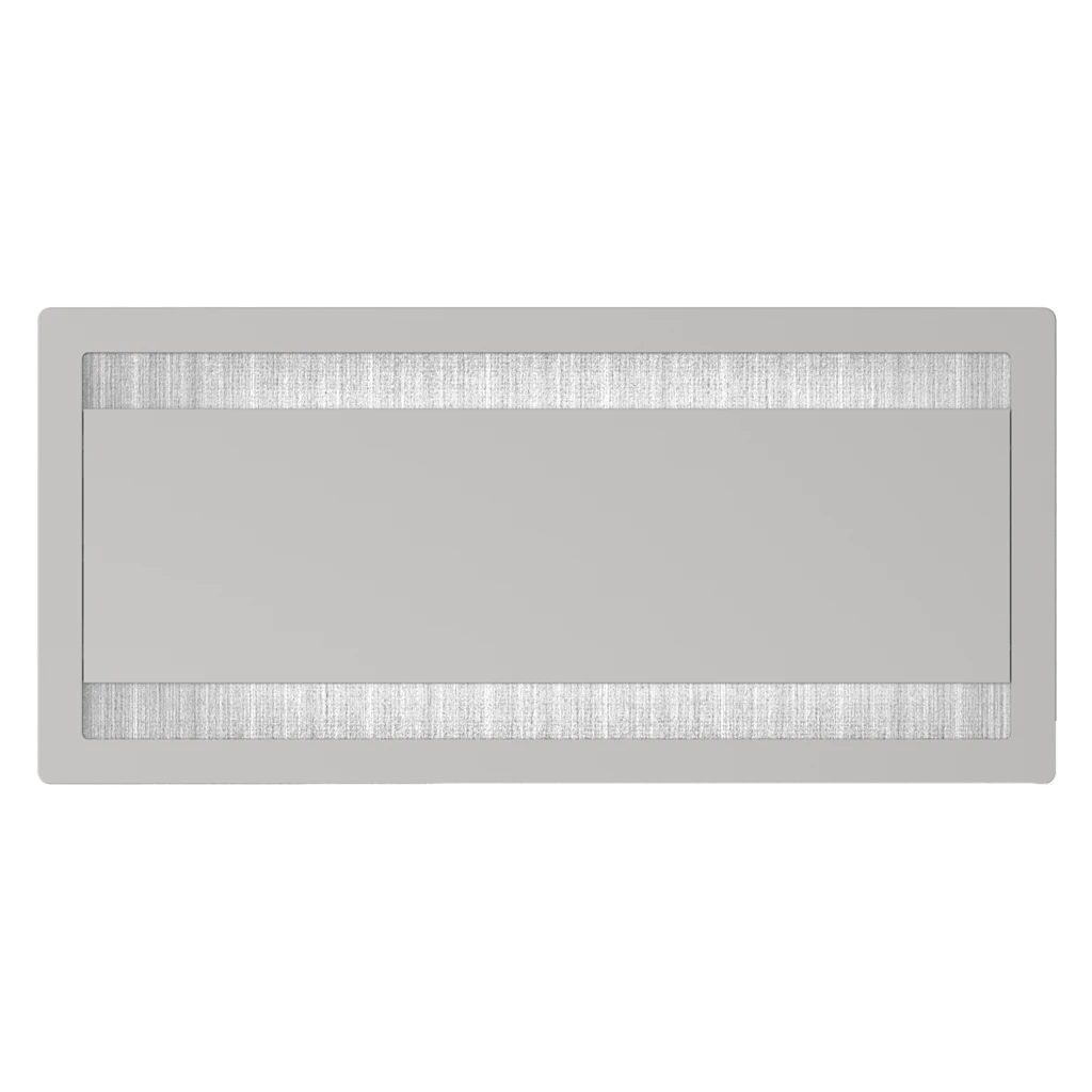 Exit Dual 2.0 | Passacavi per scrivanie rettangolare con apertura basculante H 20 L 316 l 148 mmAlluminio verniciato
