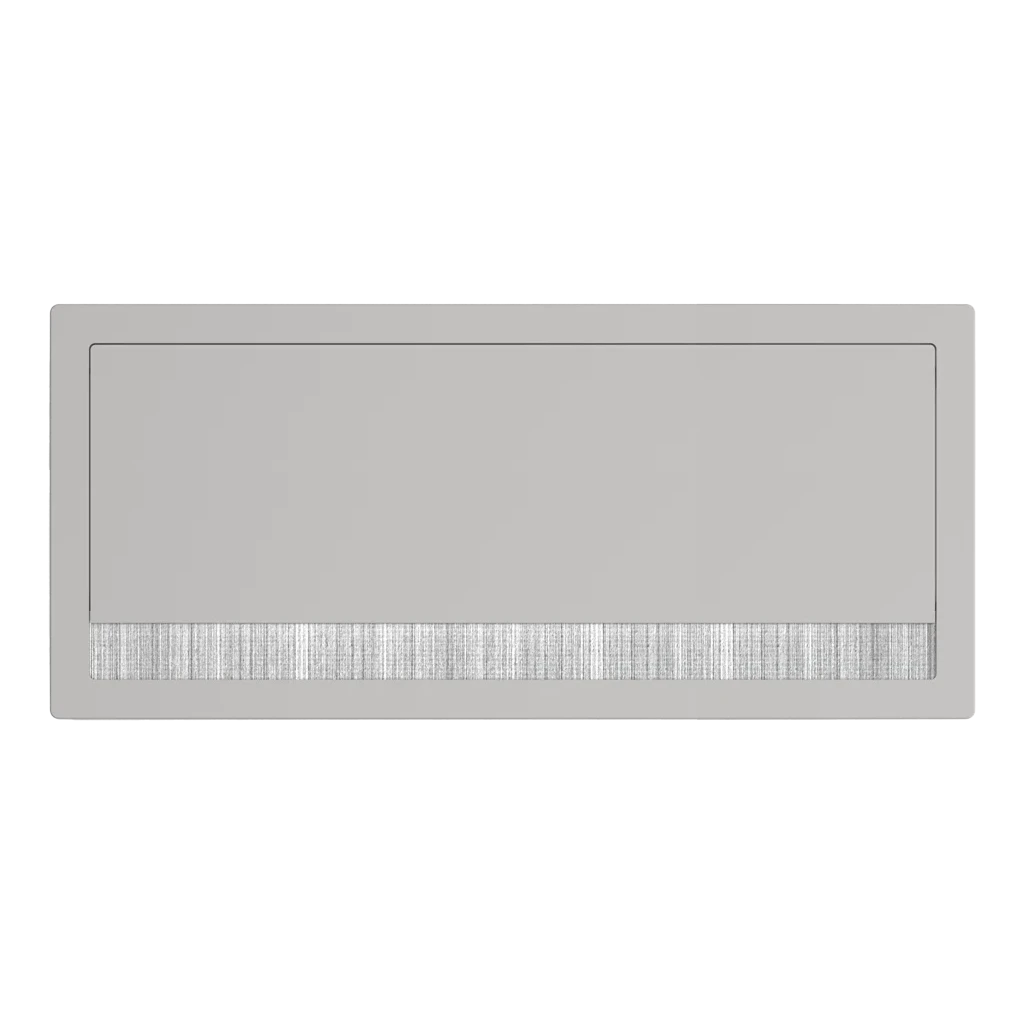 Exit Mono 2.0 | Passacavi per scrivanie rettangolare con chiusura ammortizzata H 20 L 316 l 148 mmAlluminio verniciato