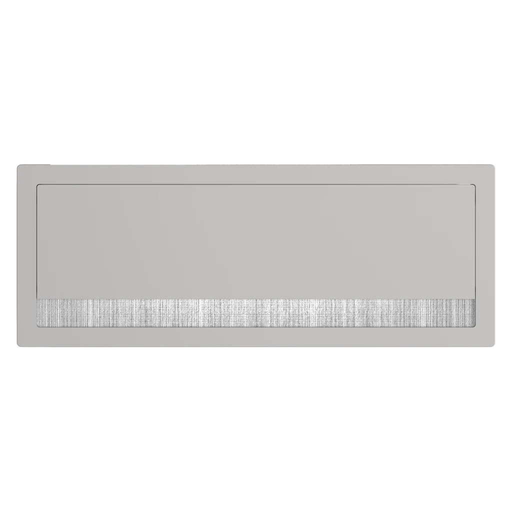 Exit Mono 3.0 | Passacavi per scrivanie rettangolare con chiusura ammortizzata H 20 L 316 l 121 mmAlluminio verniciato
