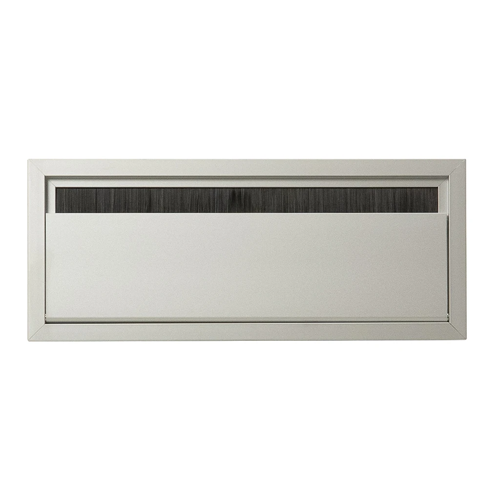 Exit Edge | Passacavi per scrivanie rettangolare in alluminio H 13 L 100 l 240 mmAlluminio verniciato