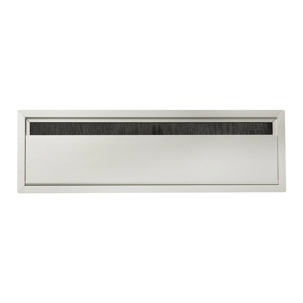 Exit Edge | Passacavi per scrivanie rettangolare in alluminio H 13 L 100 l 320 mmAlluminio verniciato