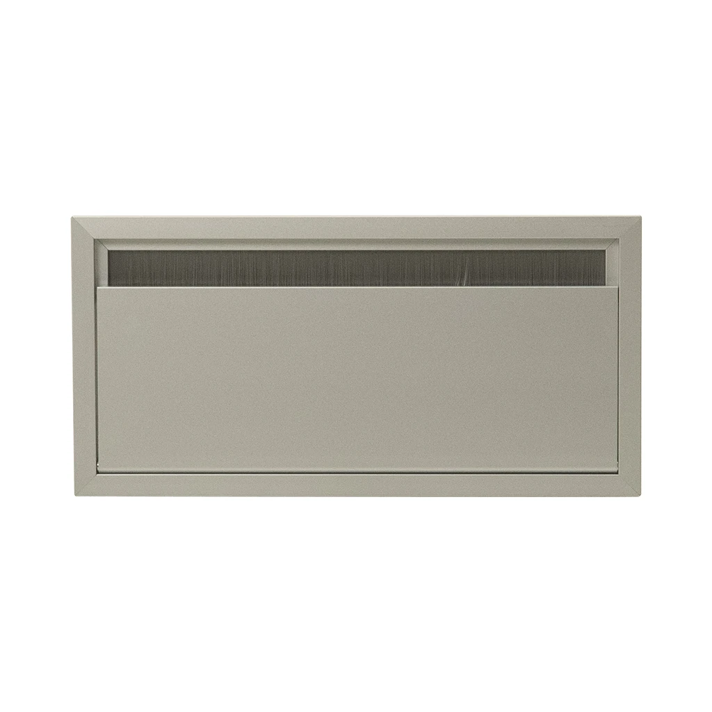 Exit Edge | Passacavi per scrivanie rettangolare in alluminio H 25 L 120 l 240 mm