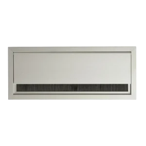 Rechteckiges Aluminium-Tischkabelmanagement-System - H 13 mm, L 100 mm, B 240 mm
