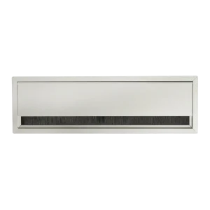 Rechteckiges Aluminium-Tischkabelmanagement-System - H 13 mm, L 100 mm, B 320 mm