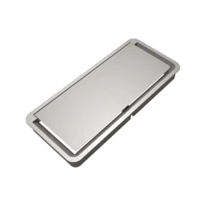 Rechteckiges Aluminium-Tischkabelmanagement-System-H 25 mm, L 120 mm, B 260 mm