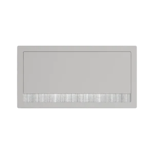 Rechteckiger Schreibtsch:Kabelmanagementsystem mit Kippöffnung - H 20 mm, L 316 mm, B 148 mm