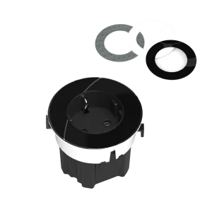 Schuko- Einbausteckdose |Abdeckring in 3 Ausführungen (Weißglas, Schwarzglas und Edelstahl)