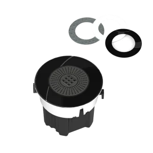 Integrierte Bluetooth-Sprechanlage | Abdeckring in 3 Ausführungen (weißes Glas, schwarzes Glas und Edelstahl)