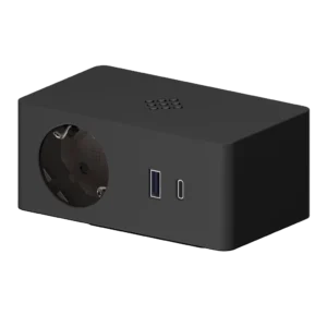 Multiprise avec 1 prise Schuko, 1 port USB type A, 1 port USB type C et chargeur sans fil