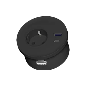 integrierte Mehrfachsteckdose mit 1 Schuko-Steckdose, 1 USB Typ A port, 1 USB Typ C port