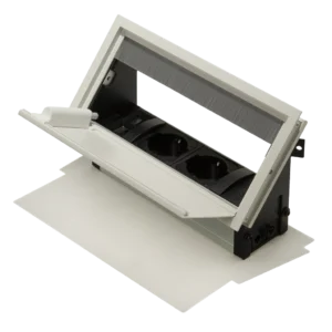 Versenkbare Steckdosenleiste mit 2 Steckdosen Typ U Unel und 2 RJ45, L240 H25