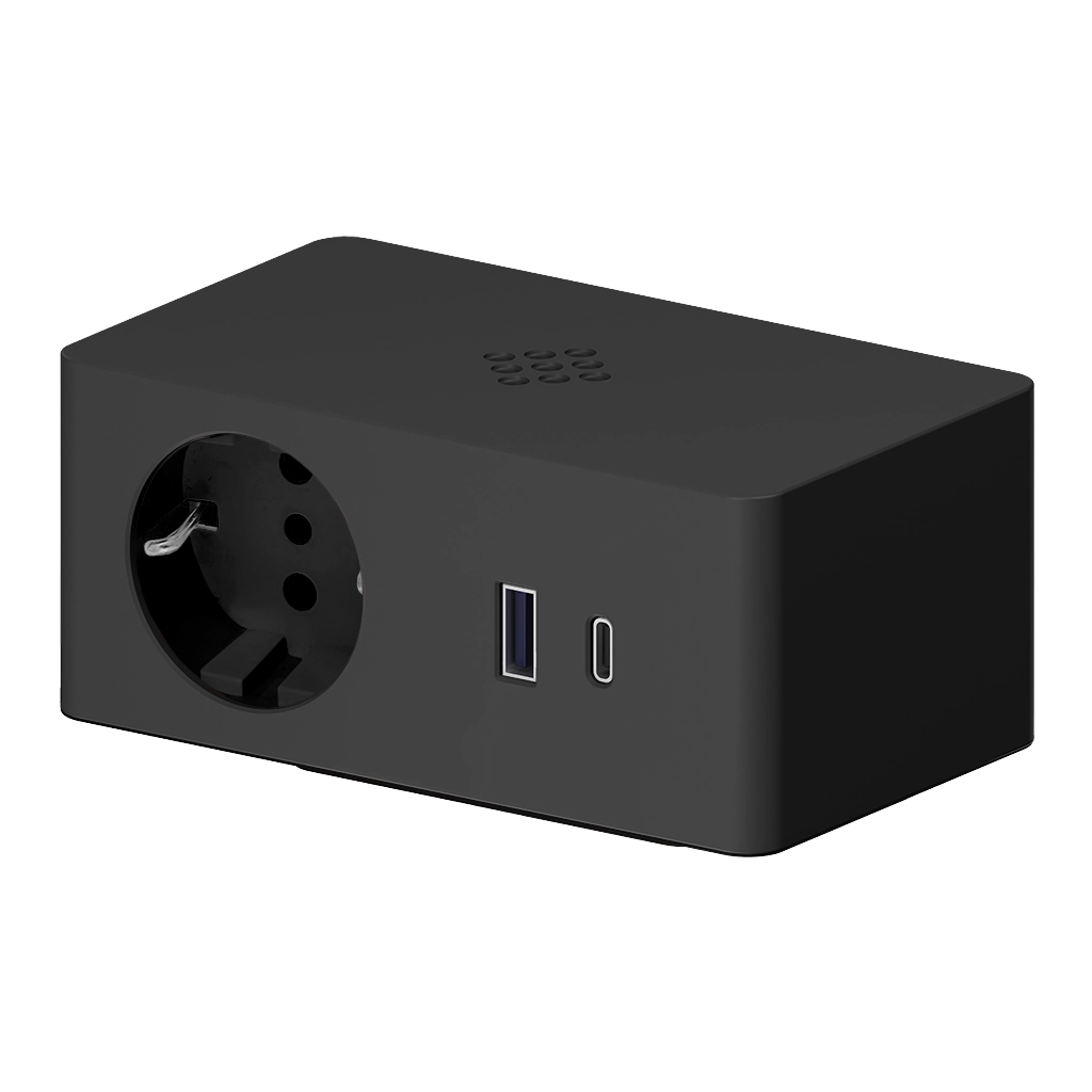 Multiprise avec 1 prise P30, 1 port USB-A et 1 port USB-C