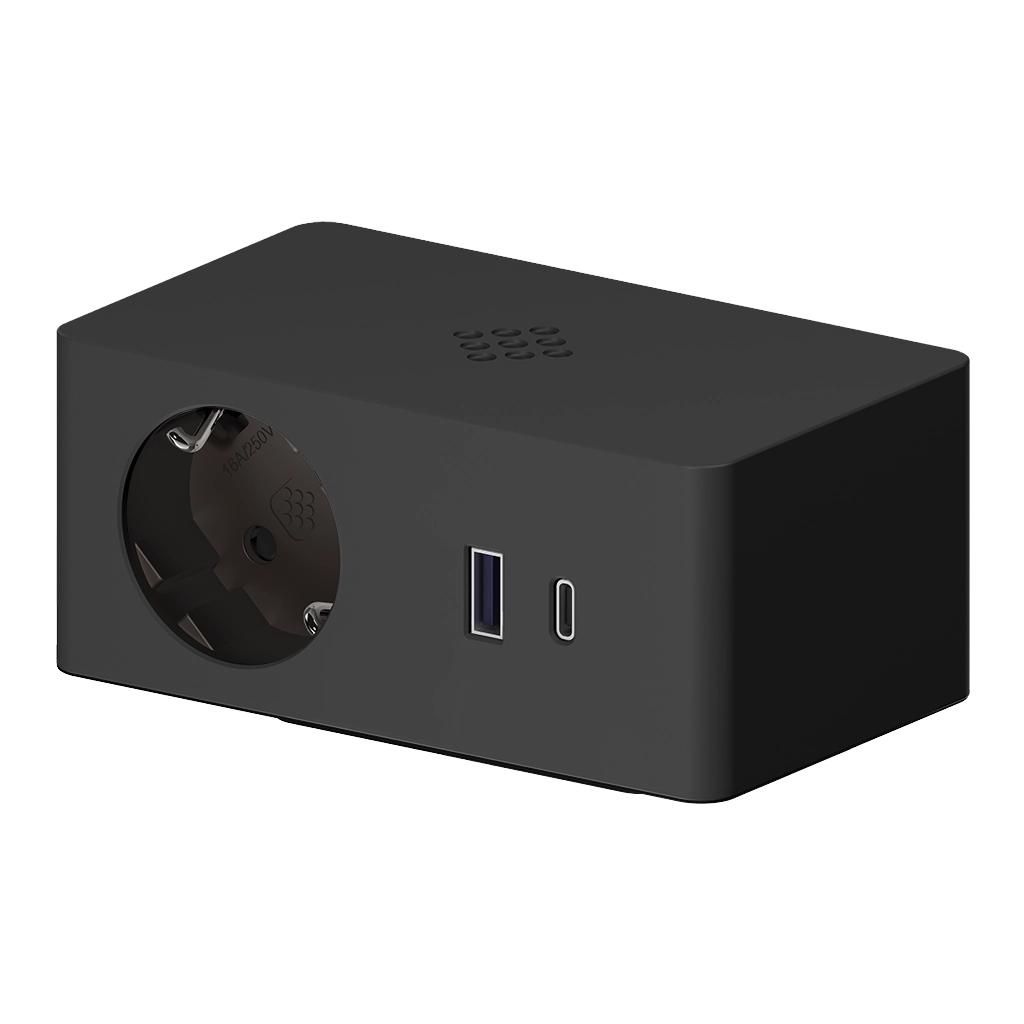 Multiprise avec 1 prise Schuko, 1 port USB-A, 1 port USB-C